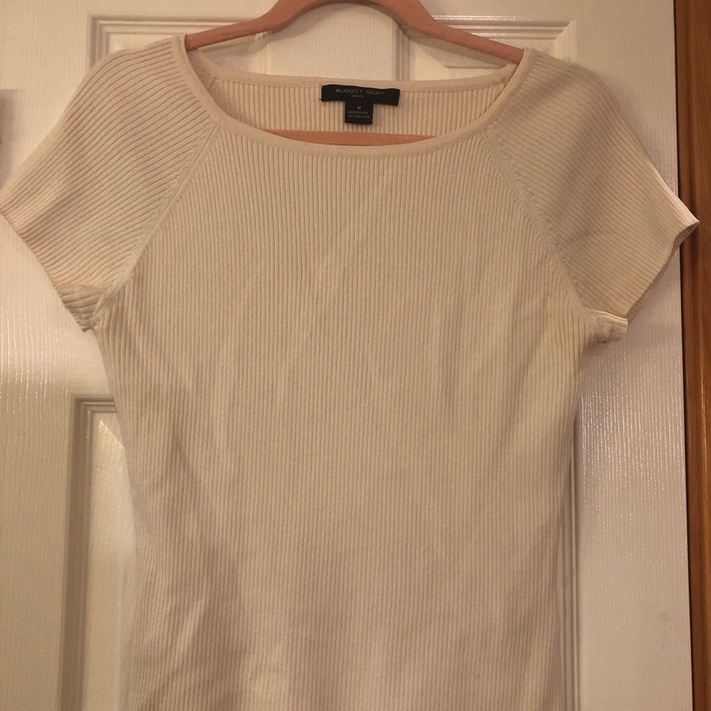August Silk Knits, Short Sleeve Tee, Size M